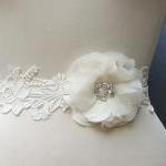 Ivory Wedding Sash, Bridal Sash